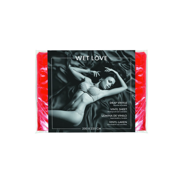 Drap vinyle rouge 200x220 cm 